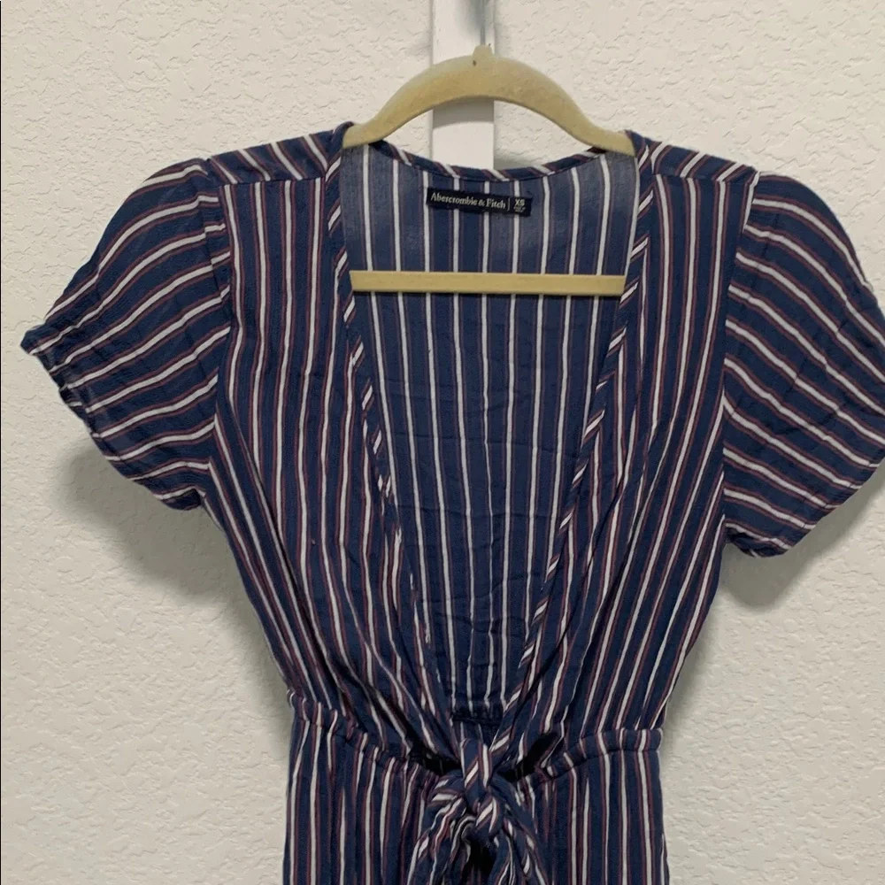 Abercrombie and Fitch Striped Knot Front Maxi Dress